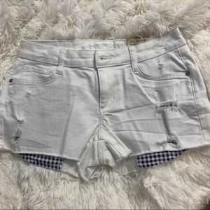 Arizona white shortie shorts NWT